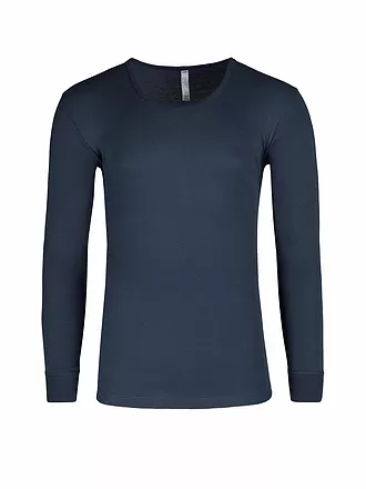 HUBER | Langarmshirt "Cormort" (Weiß) | blau